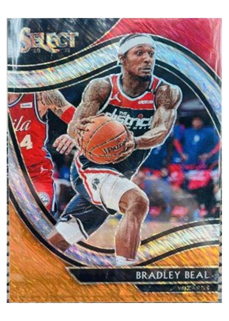 2020-21 Panini Select Base Set Bradley Beal Red White Orange Shimmer #219 card