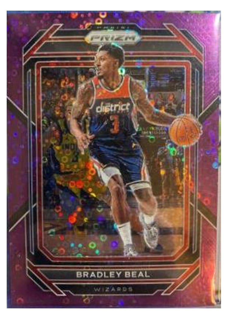 2021-22 Panini Prizm Base Set Bradley Beal Fast Break Purple Prizm #45 card