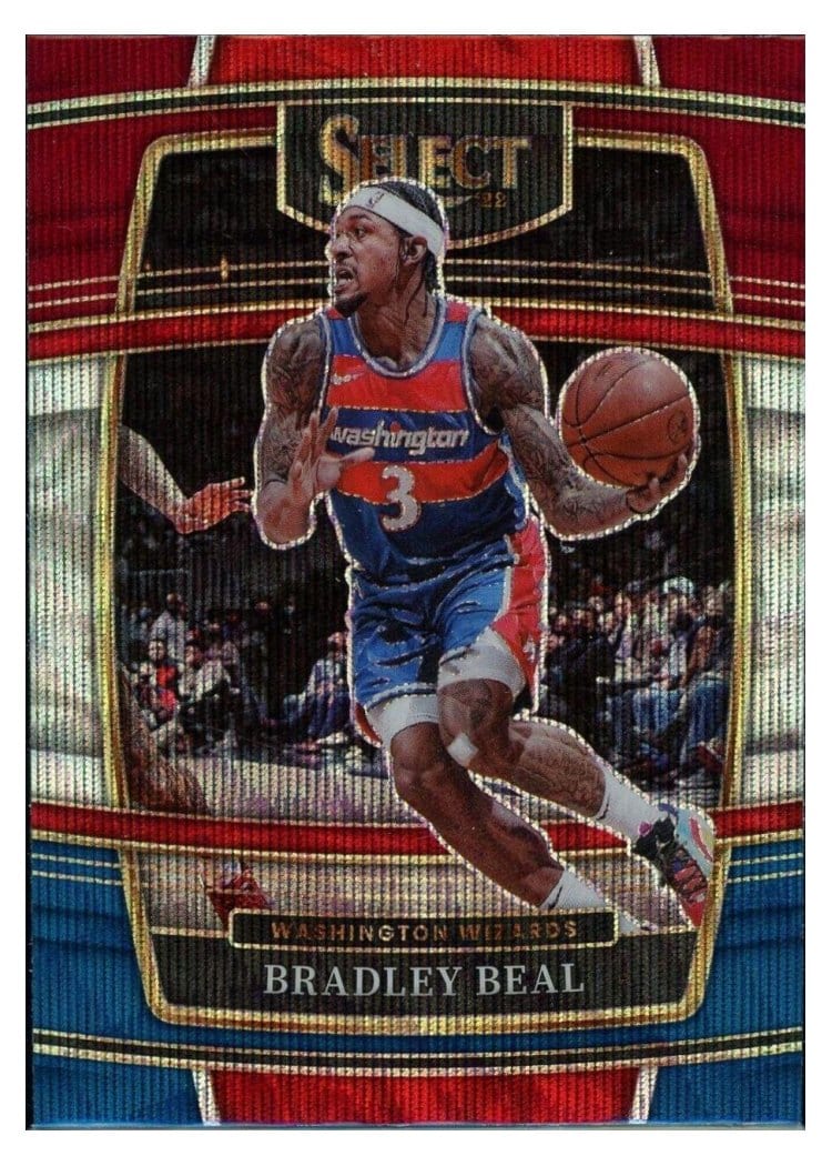 2021-22 Panini Select Base Set Bradley Beal Tri Color Prizm #89 card