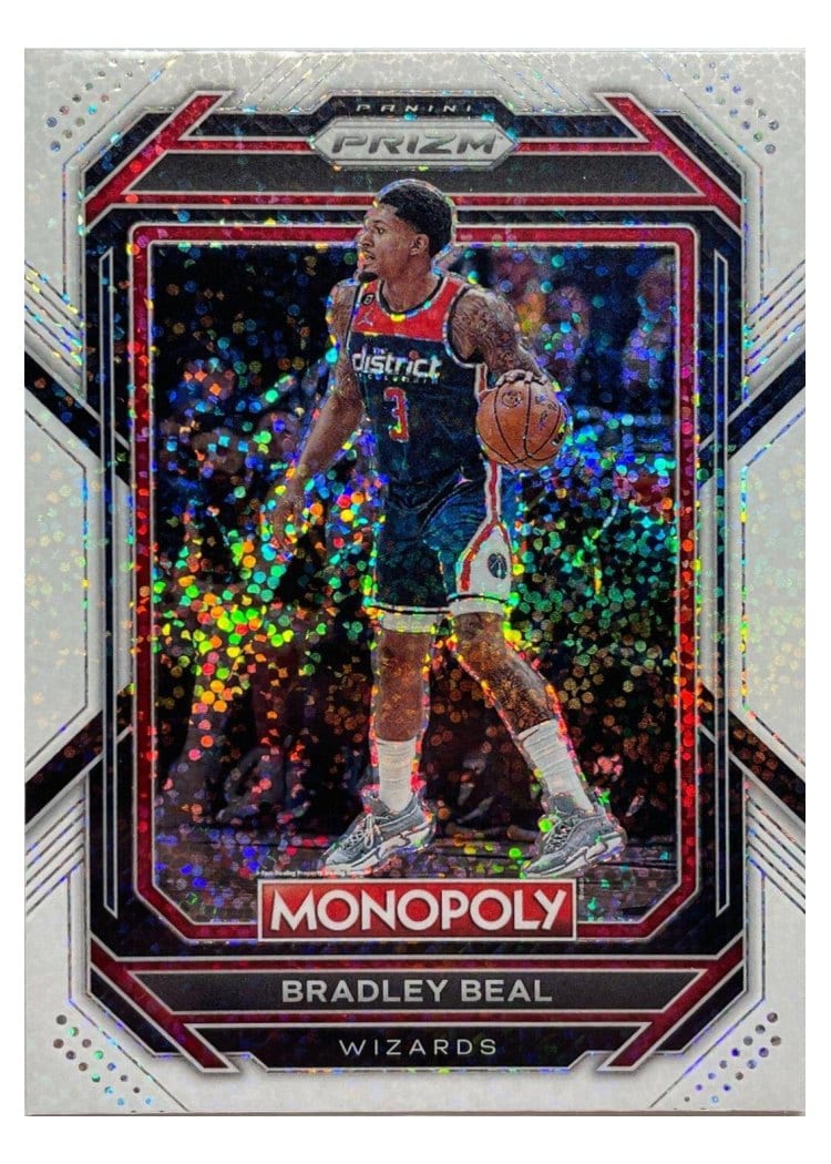 2022-23 Panini Prizm Base Set Bradley Beal White Sparkle Prizm #176 card