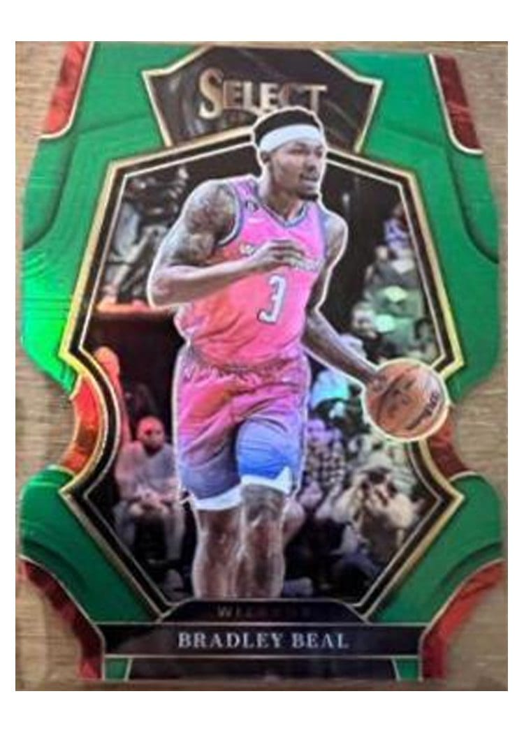 2022-23 Panini Select Base Set Bradley Beal Green Disco Prizm #162 card