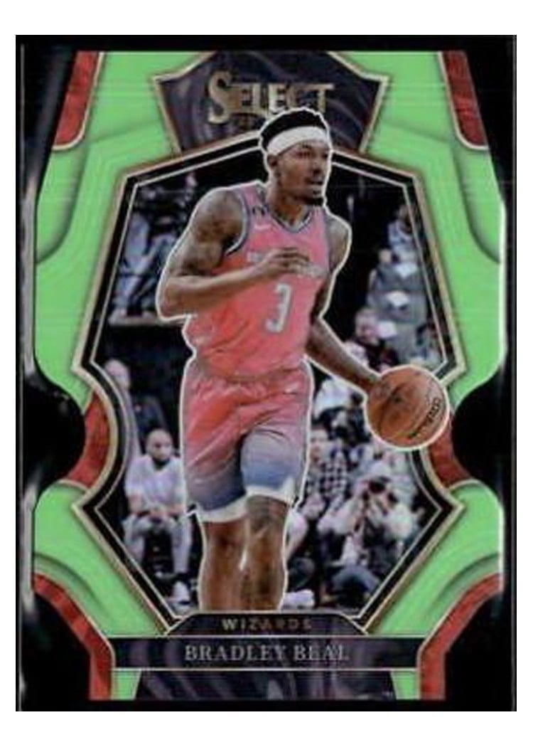 2022-23 Panini Select Base Set Bradley Beal Green Shock Prizm #162 card