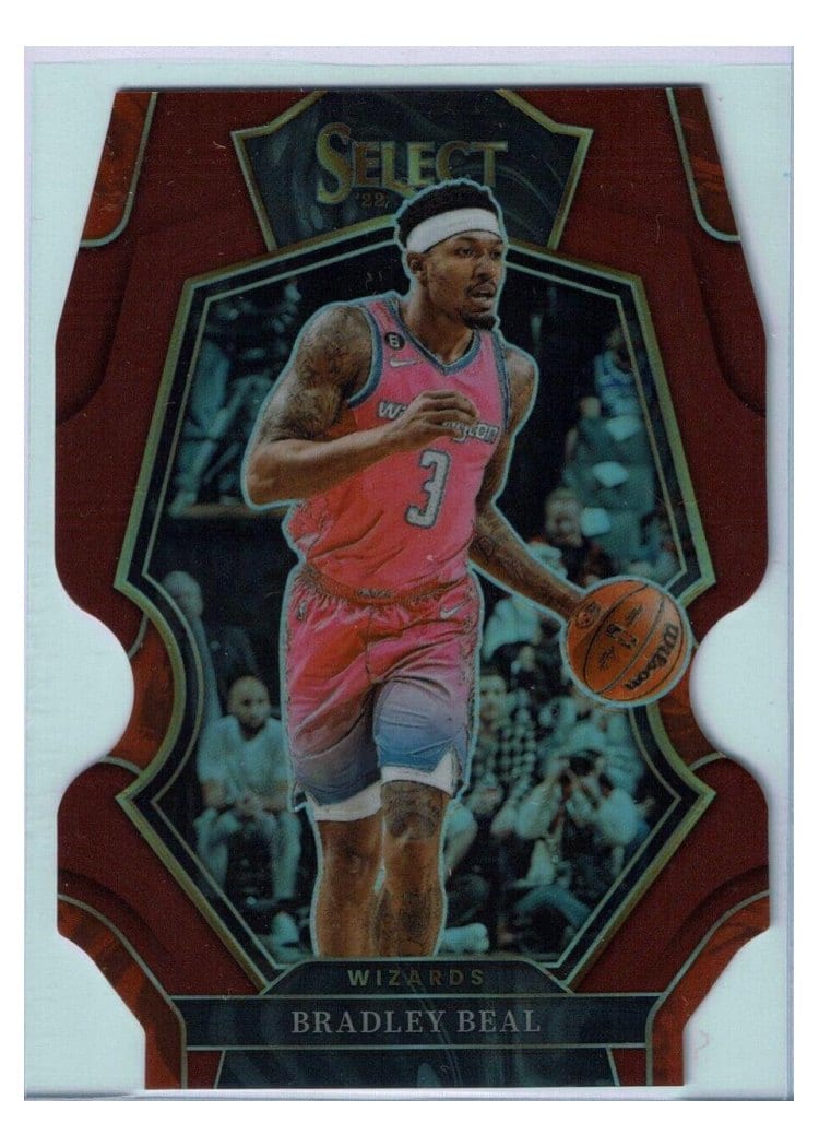 2022-23 Panini Select Base Set Bradley Beal Maroon Die Cut Prizm #162 card
