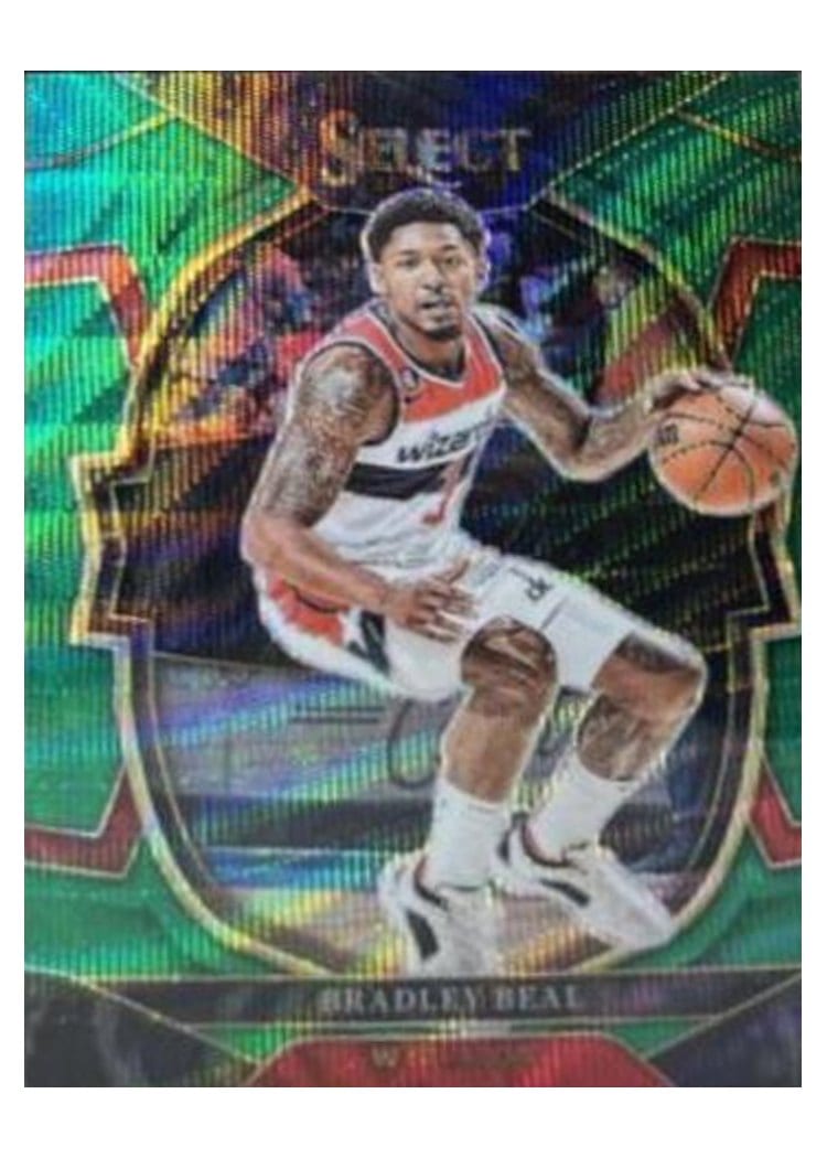 2022-23 Panini Select Base Set Bradley Beal Green Wave Prizm #262 card