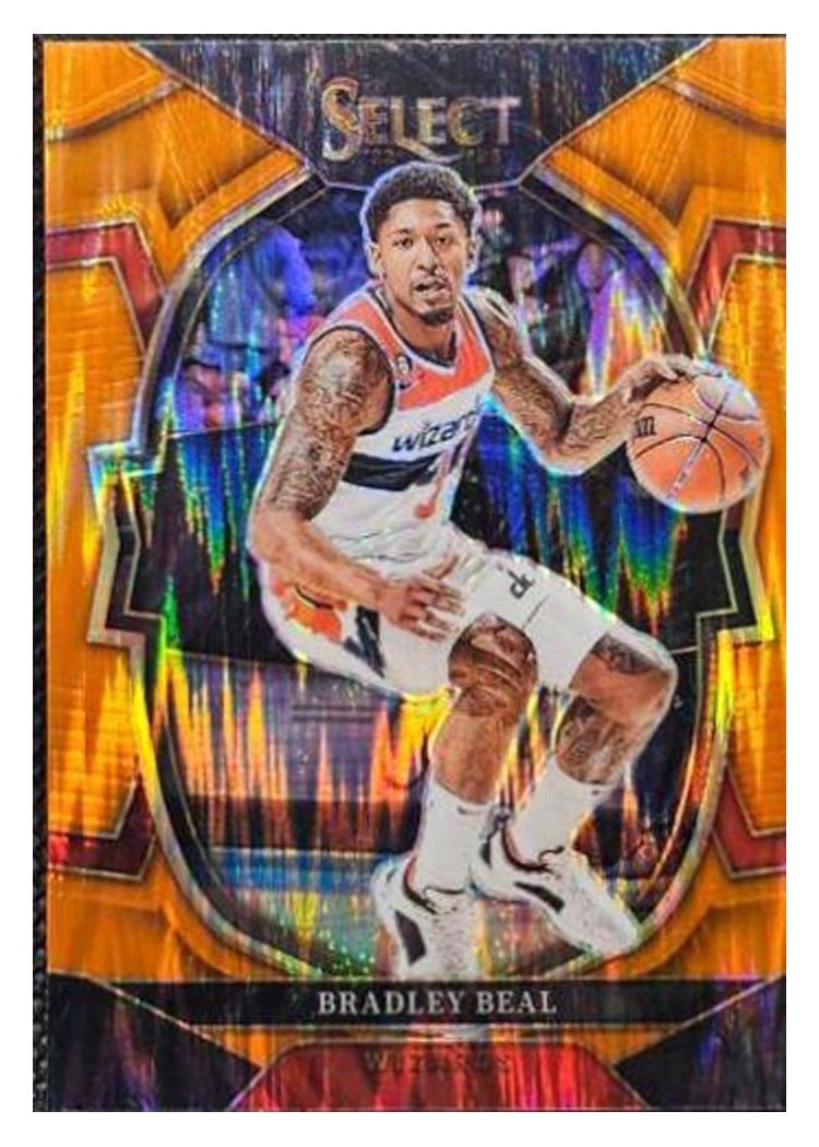 2022-23 Panini Select Base Set Bradley Beal Orange Flash Prizm #62 card