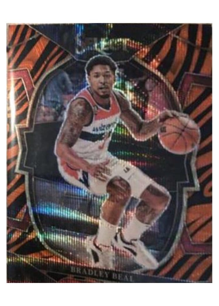2022-23 Panini Select Base Set Bradley Beal Tiger Prizm #62 card