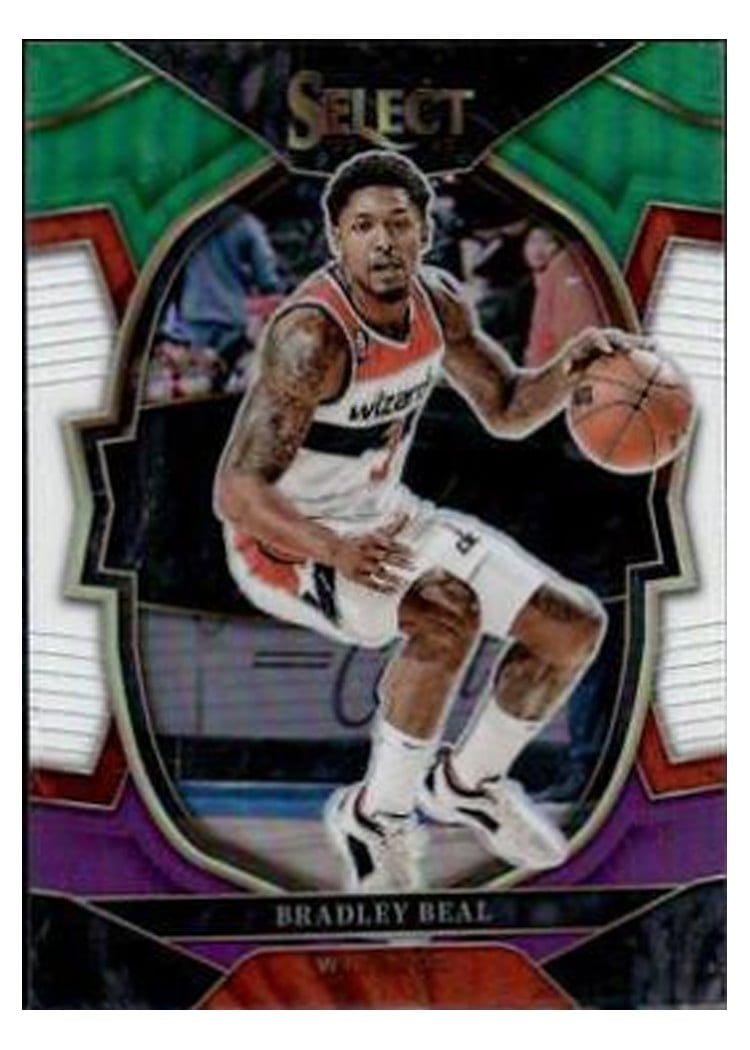 2022-23 Panini Select Base Set Bradley Beal Tri Color Prizm #62 card