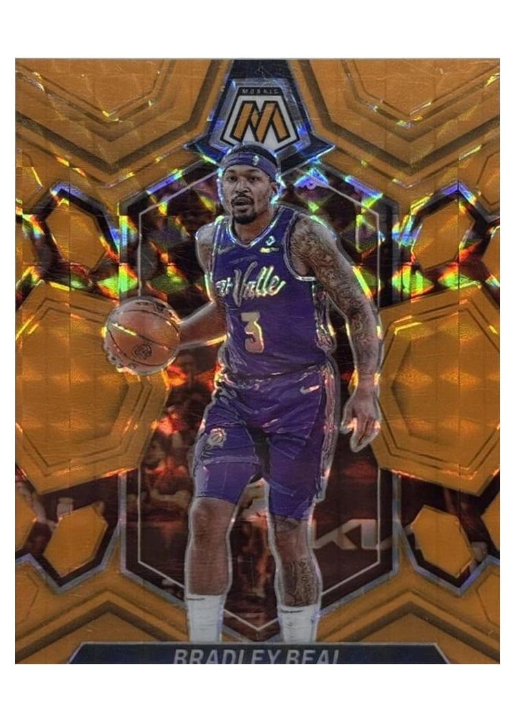 2023-24 Panini Mosaic Base Set Bradley Beal Orange Fluorescent #44 card