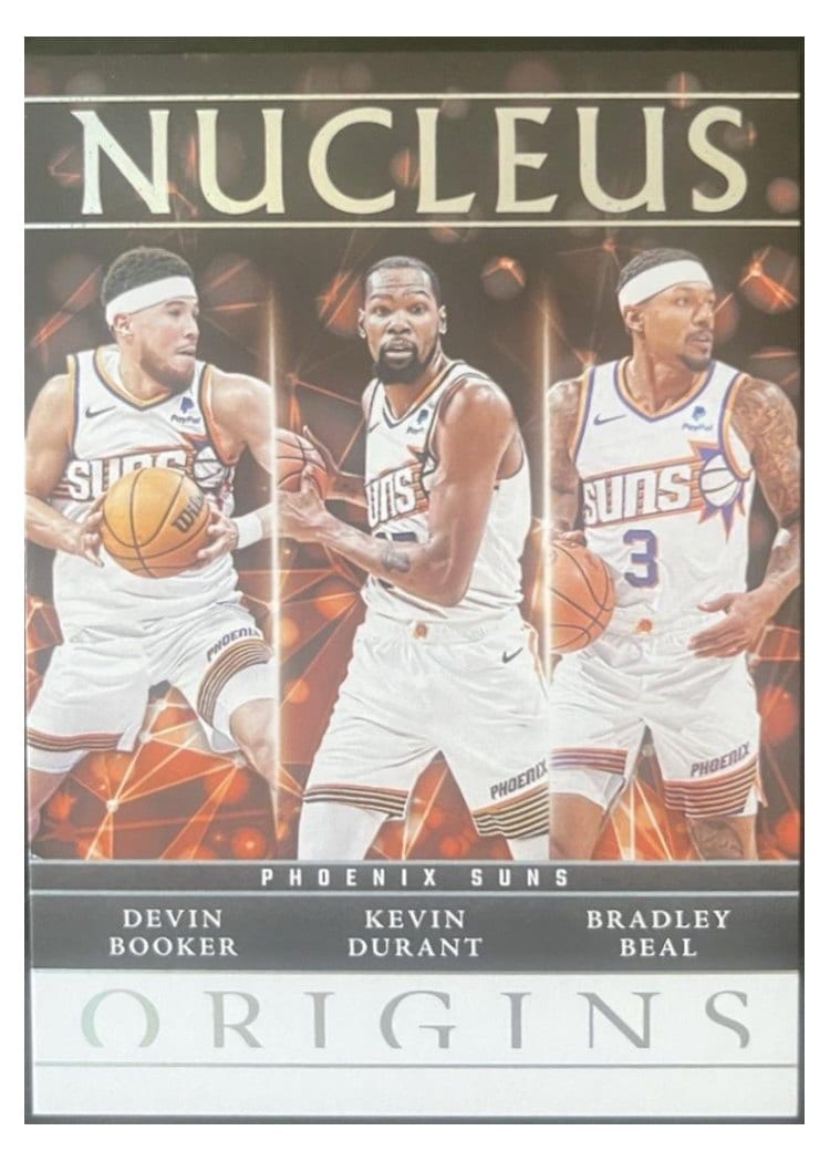 2024-25 Panini Origins Nucleus Set Bradley Beal/Devin Booker/Kevin Durant #18 card