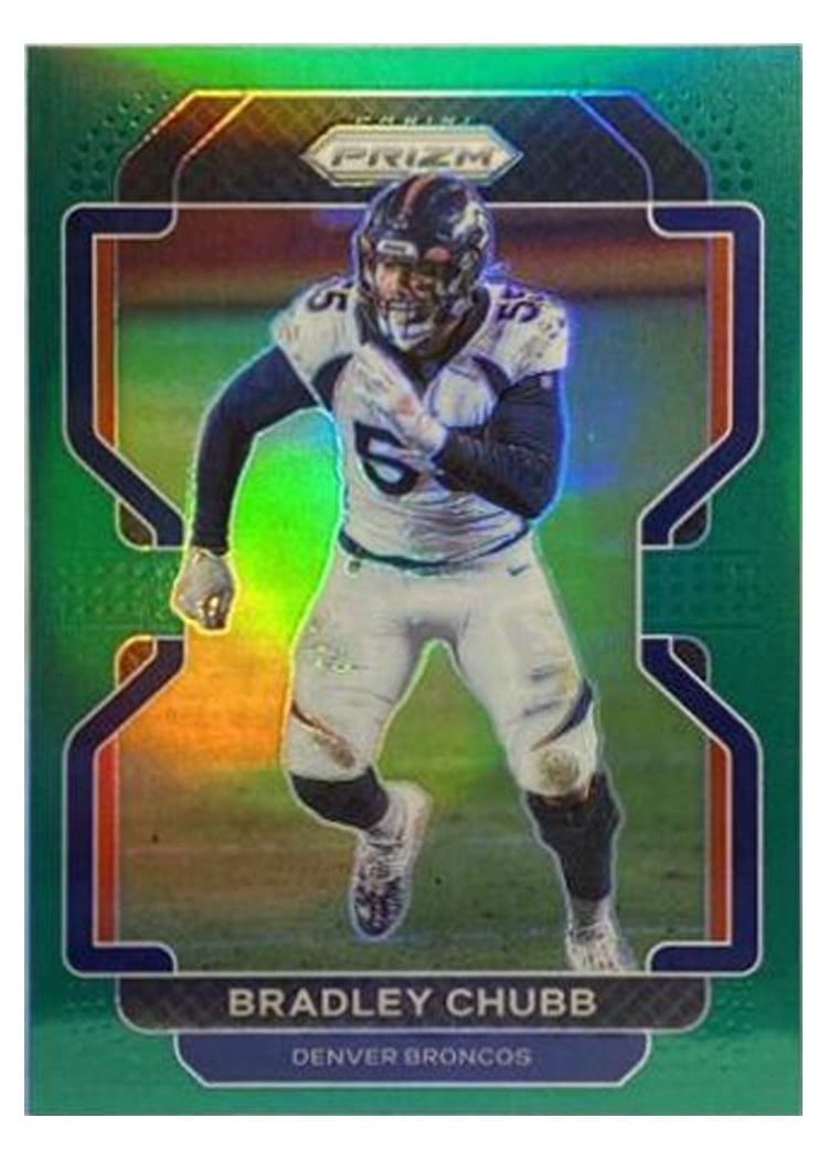 2021 Panini Prizm Base Set Bradley Chubb Green Prizm #203 card