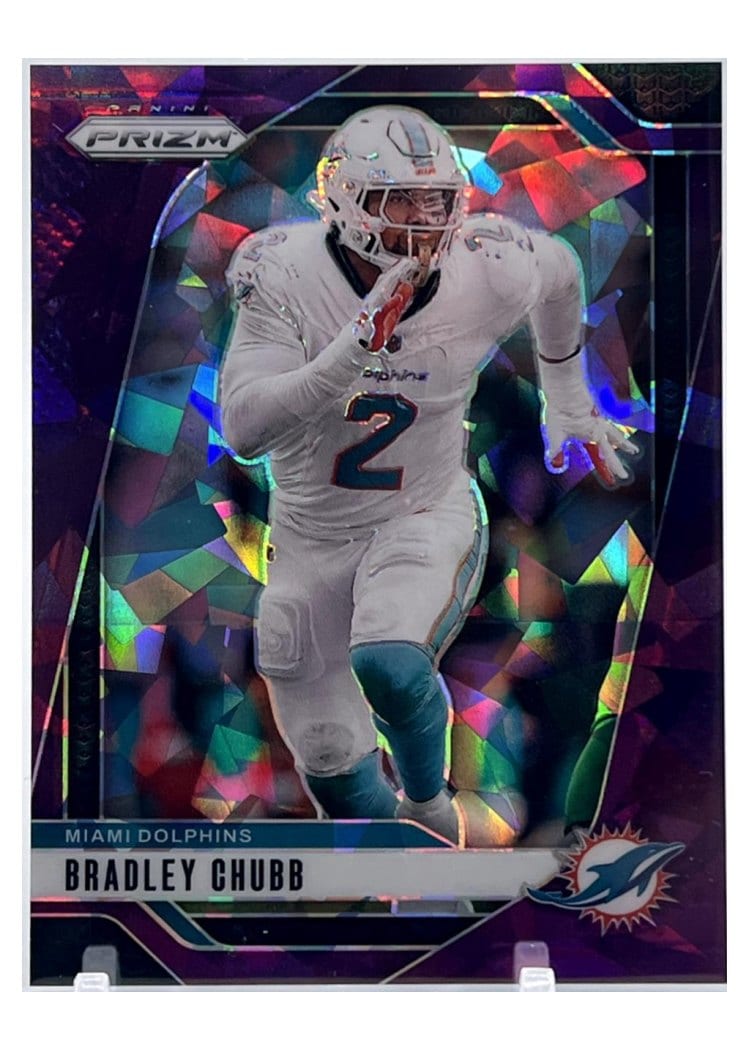 2024 Panini Prizm Base Set Bradley Chubb Purple Ice #181 card