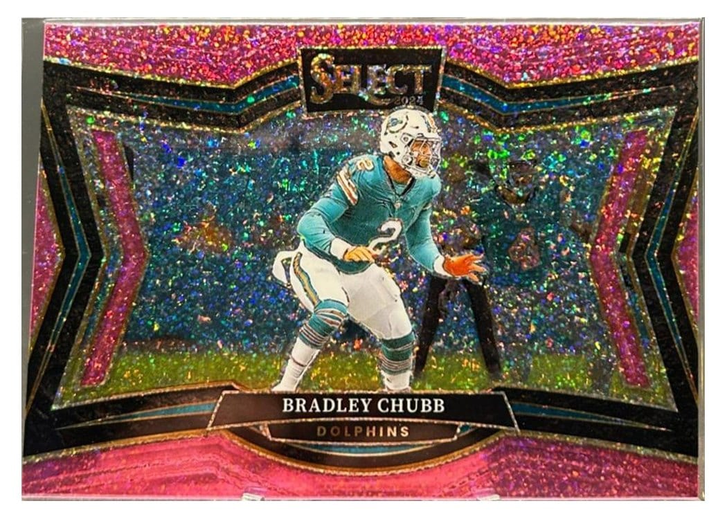 2024 Panini Select Base Set Bradley Chubb Pink Glitter Prizm #409 card