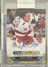 2024-25 Upper Deck Clear Cut Canvas Signatures Bradly Nadeau #CS-BN card