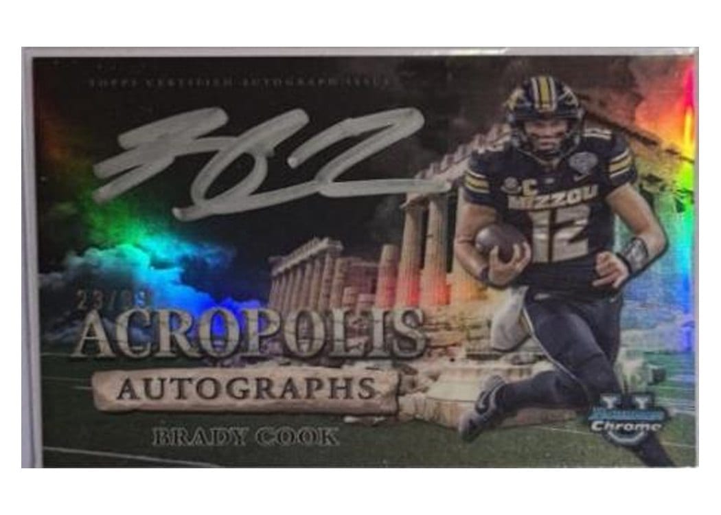 2024 Bowman University Chrome Acropolis Autographs Set Brady Cook #AA-BC card