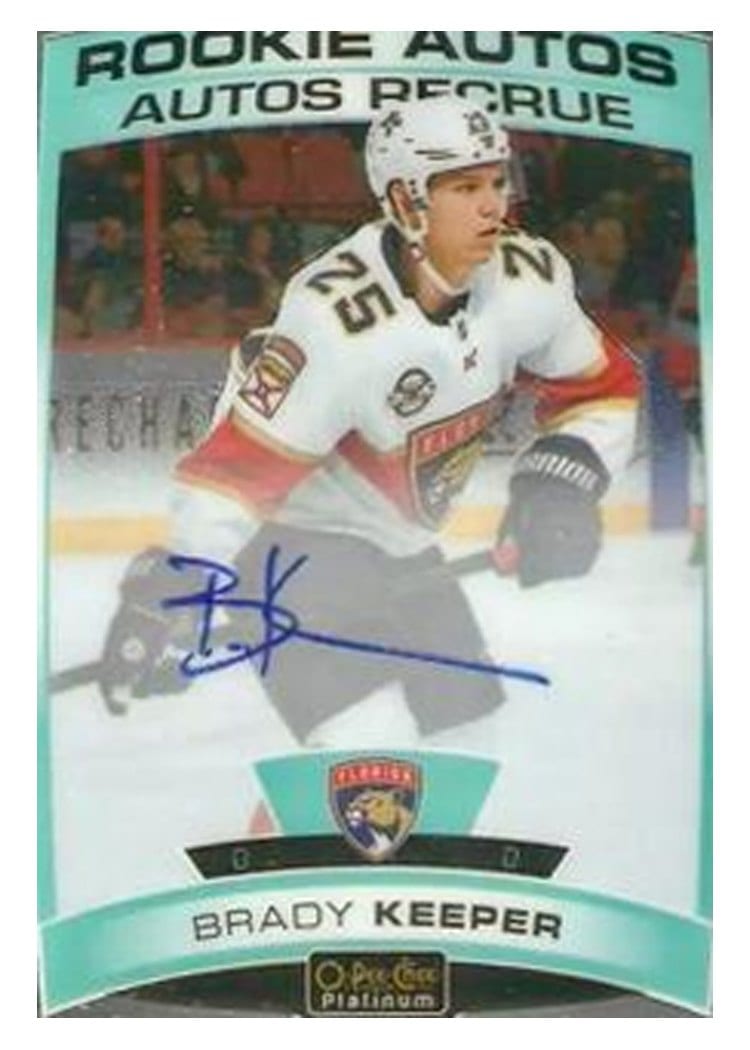 2019-20 O-Pee-Chee Platinum Rookie Autos Brady Keeper #R-BK card
