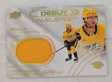 2025-26 Upper Deck UD Debut Game Jersey Brady Martin #DGJ-BM card