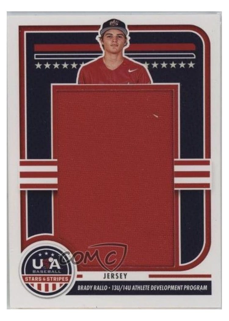 2025 Panini Stars & Stripes Jumbo Material Jersey Brady Rallo #JMJ-DJ