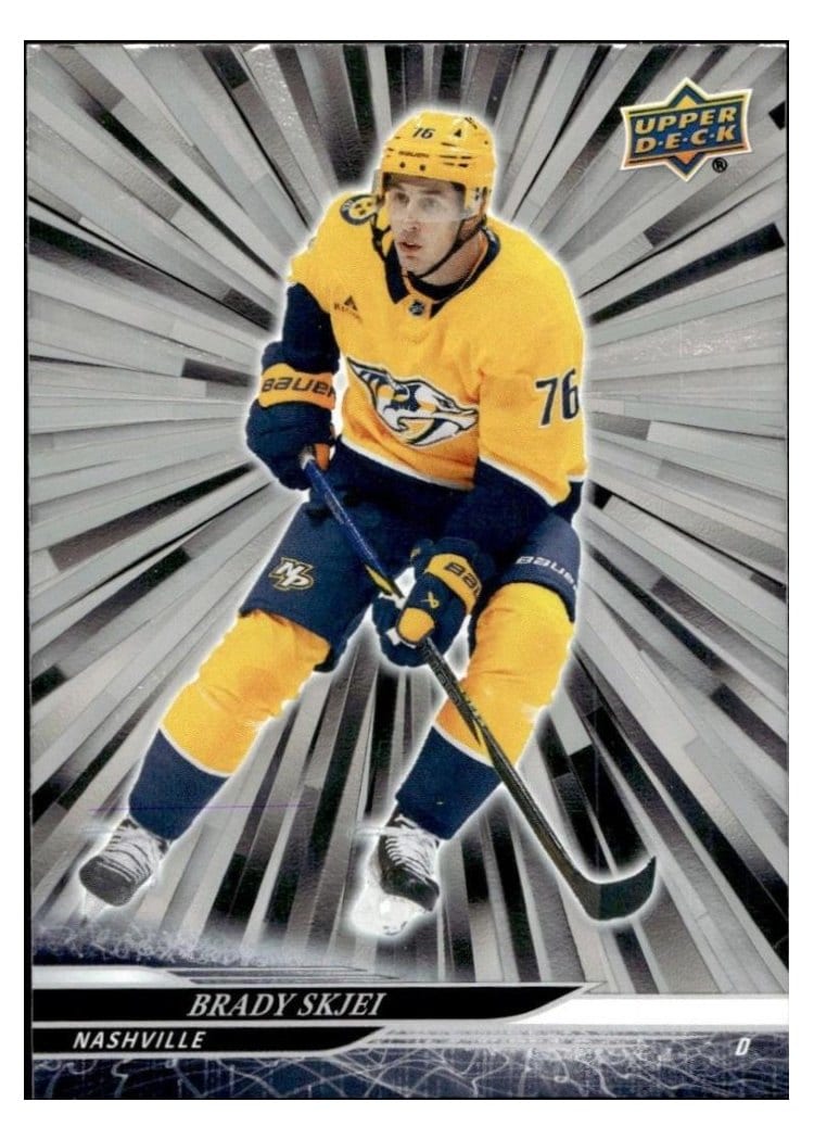 2024-25 Upper Deck Base Set Brady Skjei Outburst Silver #577 card
