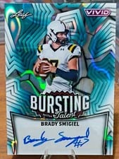 2025 Leaf Vivid Bursting With Talent Autographs Brady Smigiel #TA-BS1 card