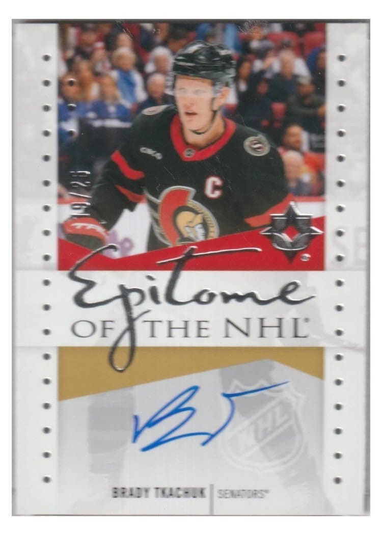 2024-25 Upper Deck Ultimate Collection Epitome of the NHL Brady Tkachuk #NHL-TK card