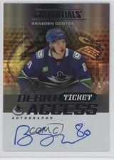 2025-26 Upper Deck Credentials Debut Ticket Access Autographs Braeden Cootes #DTA-CO card