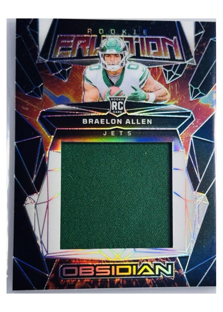 2024 Panini Obsidian Rookie Eruption Materials Braelon Allen #5 card