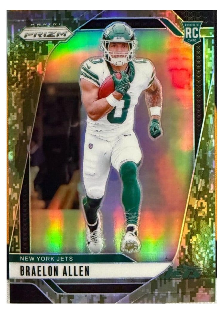 2024 Panini Prizm Base Set Braelon Allen Forest Camo #311 card