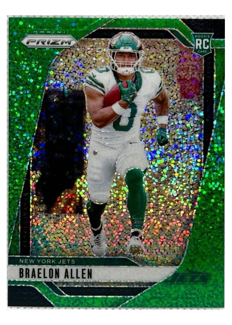 2024 Panini Prizm Base Set Braelon Allen Green Sparkle #311 card