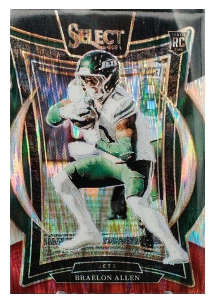 2024 Panini Select Base Set Braelon Allen Black Red Prizm Shock #10 card
