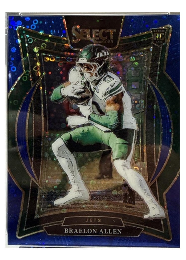 2024 Panini Select Base Set Braelon Allen Blue Disco Prizm #10 card