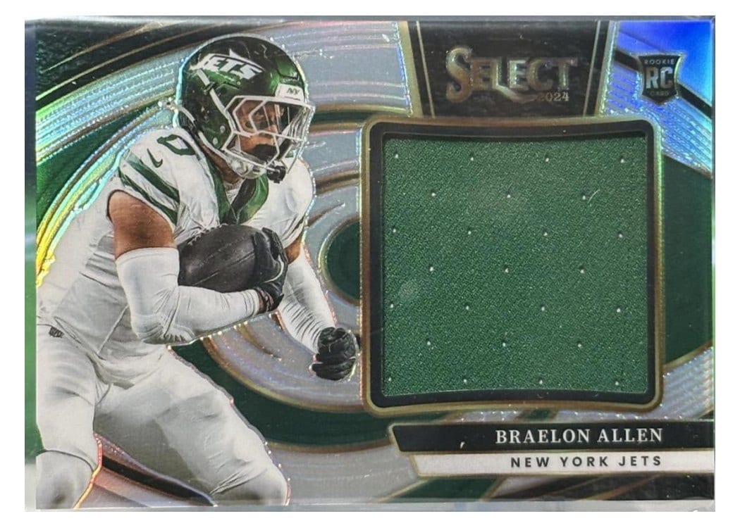 2024 Panini Select Jumbo Rookie Swatch Braelon Allen #5 card
