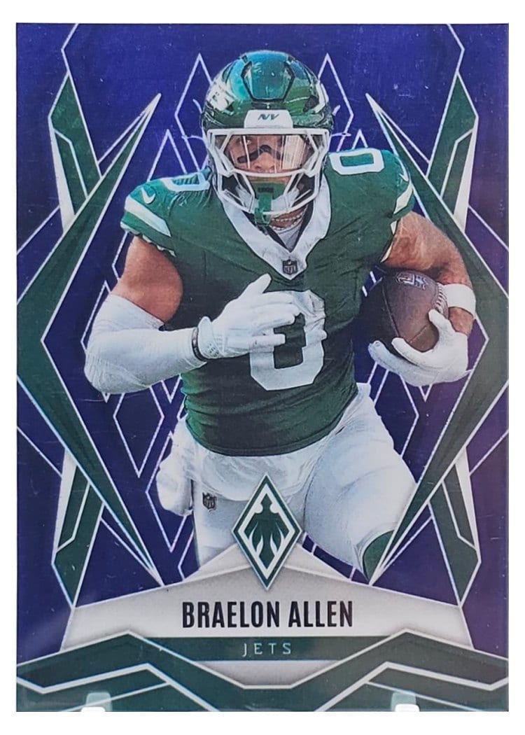 2025 Panini Phoenix Base Set Braelon Allen Blue Hyper #17 card