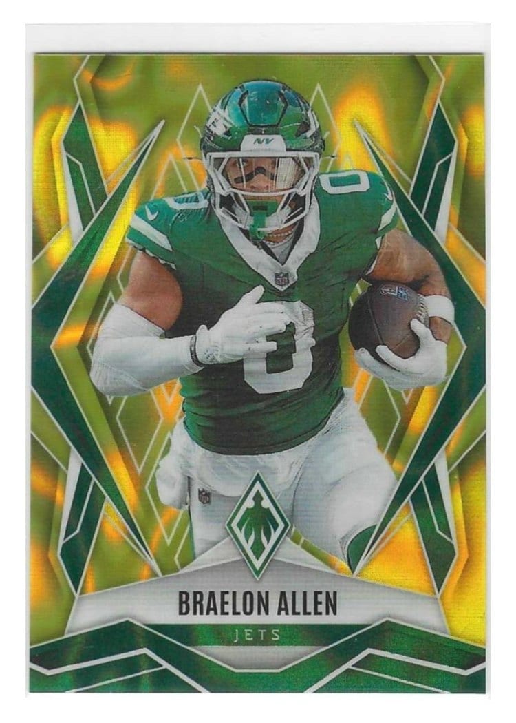 2025 Panini Phoenix Base Set Braelon Allen Yellow Lava #17 card