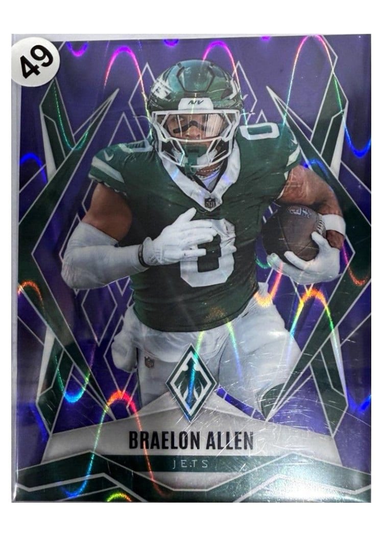 2025 Panini Phoenix Base Set Braelon Allen Purple Seismic #17 card