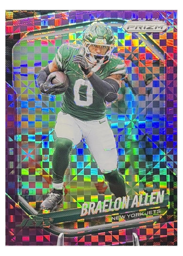 2025 Panini Prizm Base Set Braelon Allen Purple Power #100 card