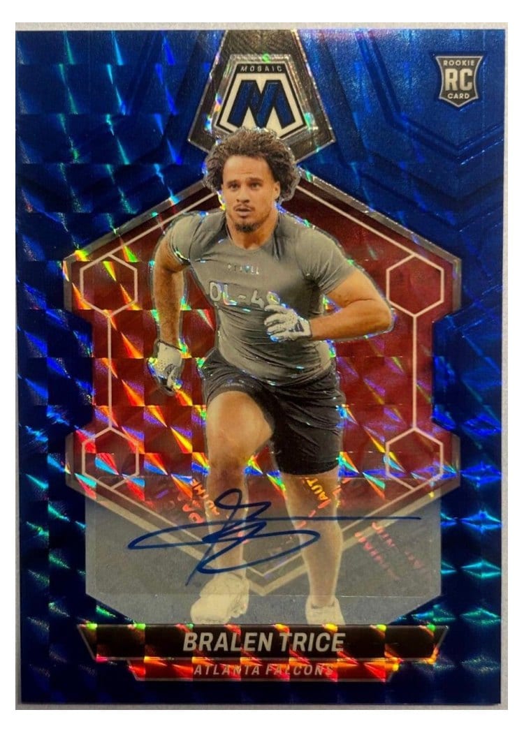 2024 Panini Mosaic Base Set Bralen Trice Autograph Blue #363 card
