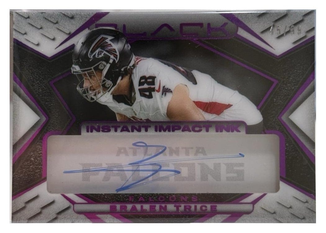 2025 Panini Black Instant Impact Ink Bralen Trice #15 card