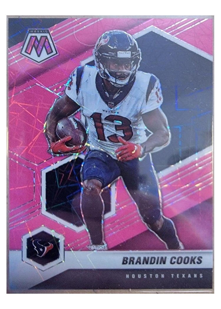 2021 Panini Mosaic Base Set Brandin Cooks Pink Fluorescent #86 card