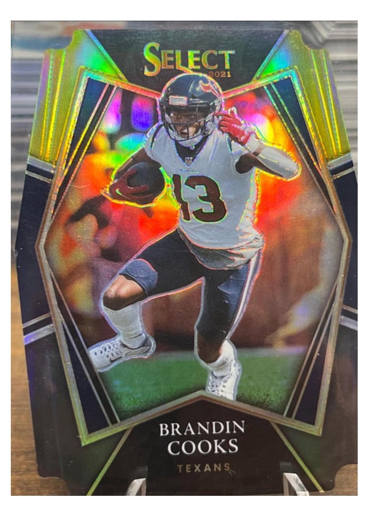 2021 Panini Select Base Set Brandin Cooks Black Gold Die Cut #115 card