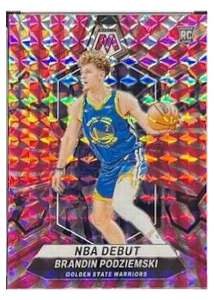 2023-24 Panini Mosaic Base Set Brandin Podziemski Pink Swirl FOTL #266 card