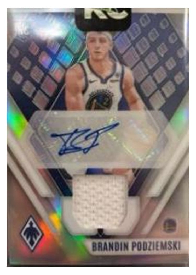 2023-24 Panini Phoenix Rookie Jersey Autographs Brandin Podziemski #RJA-BPZ card