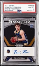 2023-24 Panini Prizm Rookie Penmanship Brandin Podziemski #RP-POD card