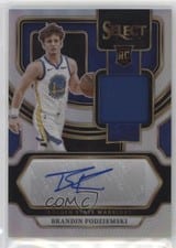 2023-24 Panini Select Rookie Jersey Autographs Brandin Podziemski #RJ-POD card