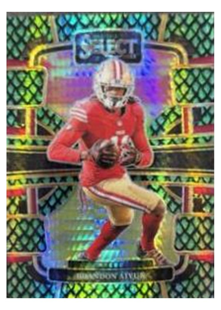 2023 Panini Select Base Set Brandon Aiyuk Dragon Scale Prizm #89 card
