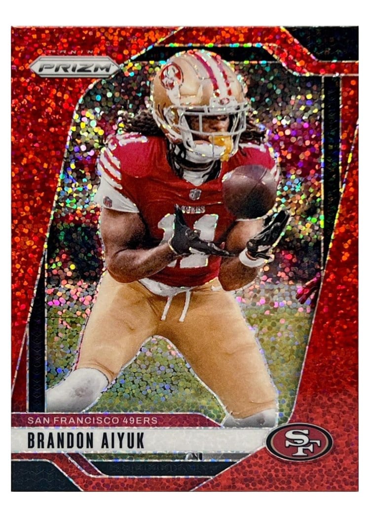 2024 Panini Prizm Base Set Brandon Aiyuk Red Sparkle #251 card