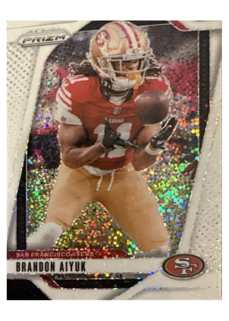 2024 Panini Prizm Base Set Brandon Aiyuk White Sparkle #251 card