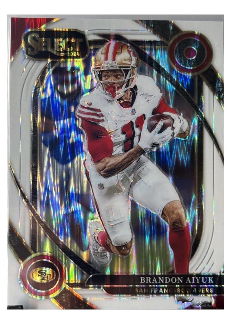 2024 Panini Select Base Set Brandon Aiyuk White Prizm Shock #210 card