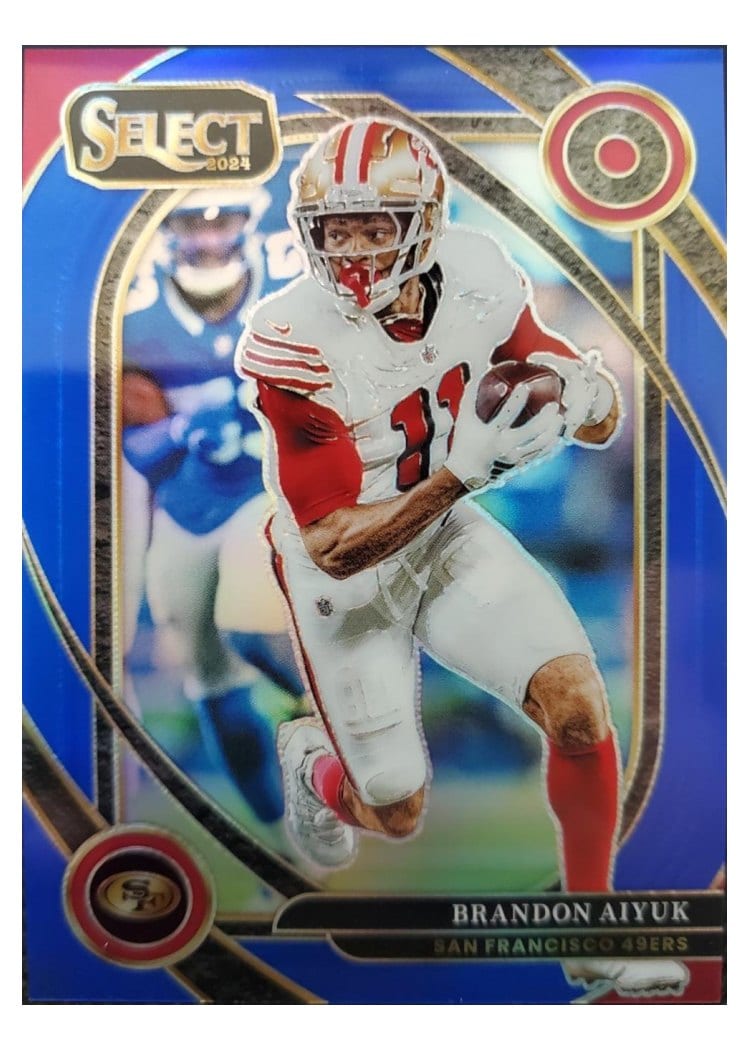 2024 Panini Select Base Set Brandon Aiyuk Blue Prizm #210 card