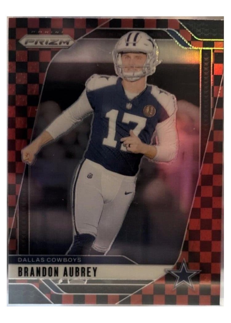 2024 Panini Prizm Base Set Brandon Aubrey Black Red Checker #79 card