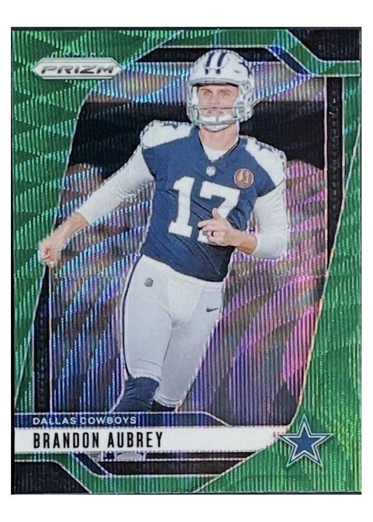 2024 Panini Prizm Base Set Brandon Aubrey Green Wave #79 card
